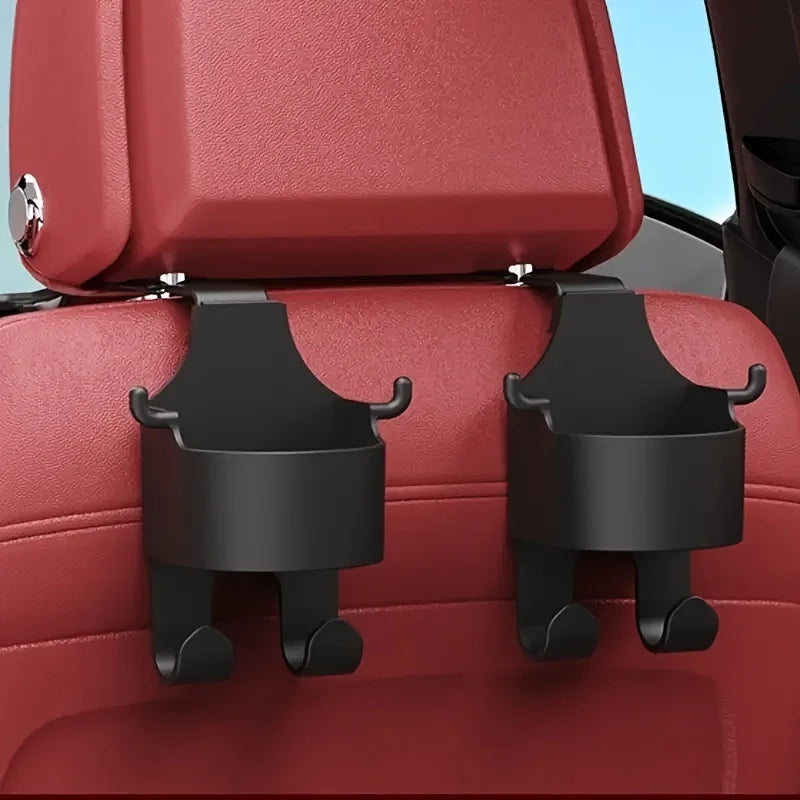 Multifunctional Hook for Car Seat Head Rest, 3 in 1 Vehicle Backseat Drink Cup Holder, Headrest Hooks for Car