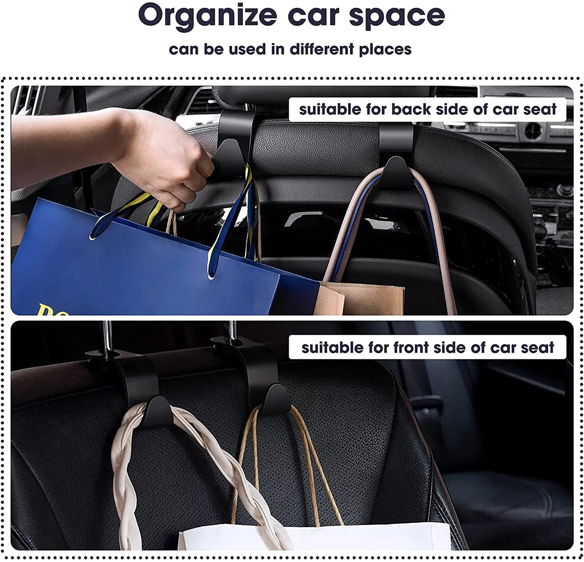 1/4Pcs Car Headrest Hooks Hanger for Bags Seat Back Organizer Holder Clips Auto Fastener Hooks Car Storage Interior Accessories
