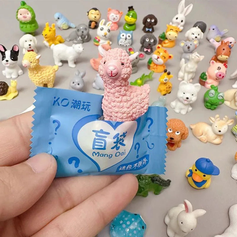 ,2026 Small Gift Mini Independent Packaging Blind Bag Surprise Kawaii Animal Model Toy Bear Pig Blind Box Birthday Party Favors