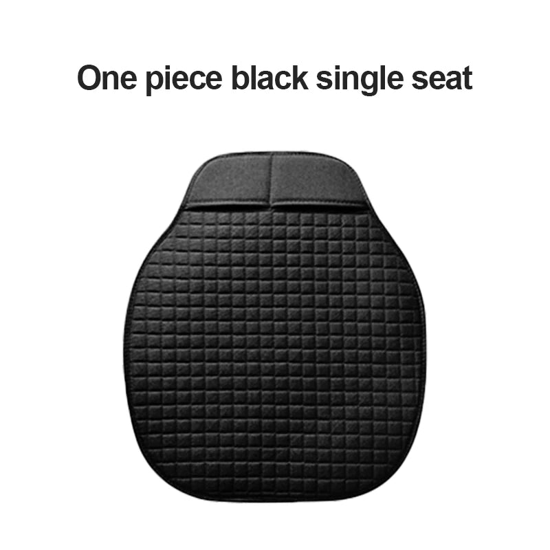 SEAMETAL Universal Flax Car Seat Covers Front Rear Breathable Linen Cushion Anti Slip Auto Seat Protector Mat Pad Four Seasons