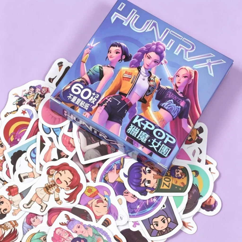 63 pieces witch girl group  sticker gift box cute cartoon creative stationery handbook stickers gift box  diverse patterns