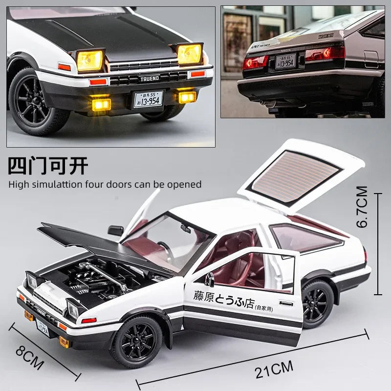 TAKARA TOMY TOMICA 1/32 Scale Models Collection Toyota AE86 Car Toy Fans Collect Birthday Gifts