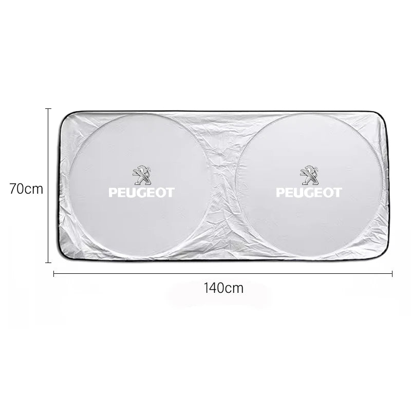 Car Front Windshield Sun Shade Visor UV Protection Shield For Peugeot 5008 508 408 4008 308 3008 208 2008 Landtrek Rifter e-Expe