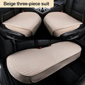 Flax Car Seat Cover Four Seasons Front Rear Linen Fabric Cushion Breathable Seat Protector Mat Pad for Auto Interior Accessories