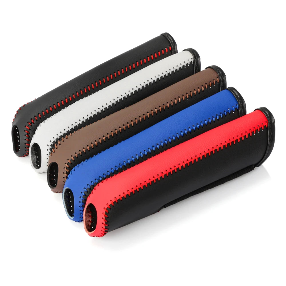 PU Leather Car Handbrake Cover Set - Protective Gloves for Your Car Interior