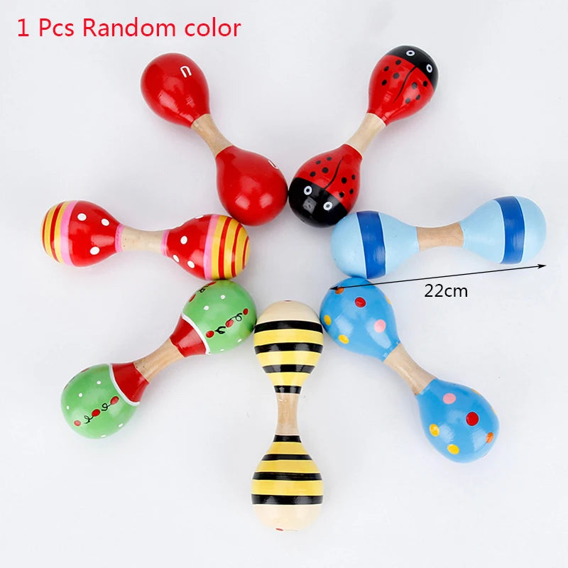 Kids Wooden Musical Instrument Toys Educational Montessori Early Learning Toys Baby Rattle Bell Drum Xylophone Toy Children Gift