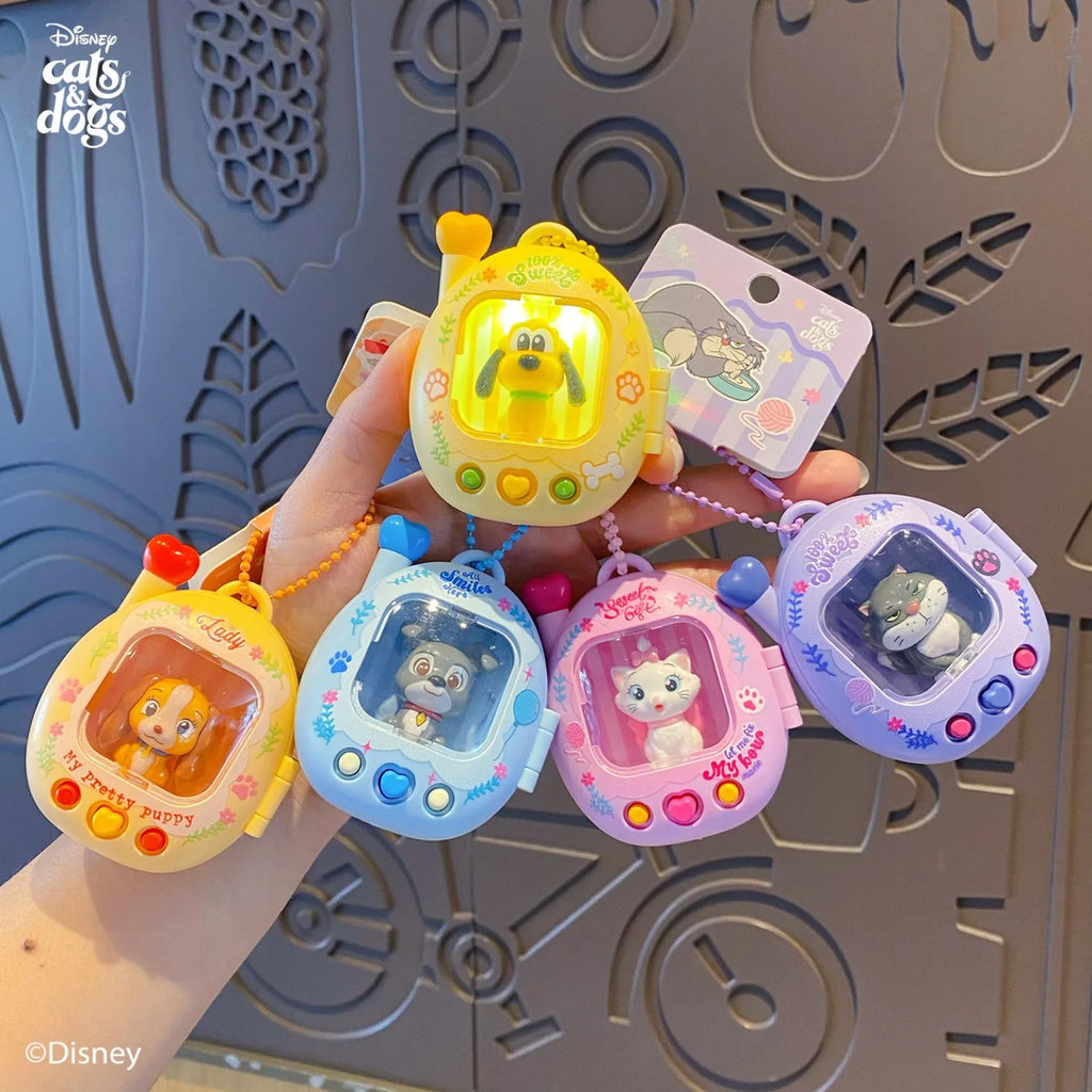 Duo Set Cartoon Anime Lady and The Tramp Cat Dog Action Figure Doll Toy Funny KeyChain Decoration Gifts for Friends