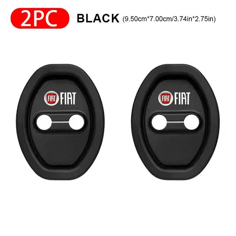 2/4pc Mute Damping Cushion Silicone Car Door Lock Buckle Cover FIAT 500 Ducato Panda Grande Punto Tipo Abarth Pulse 500L 600