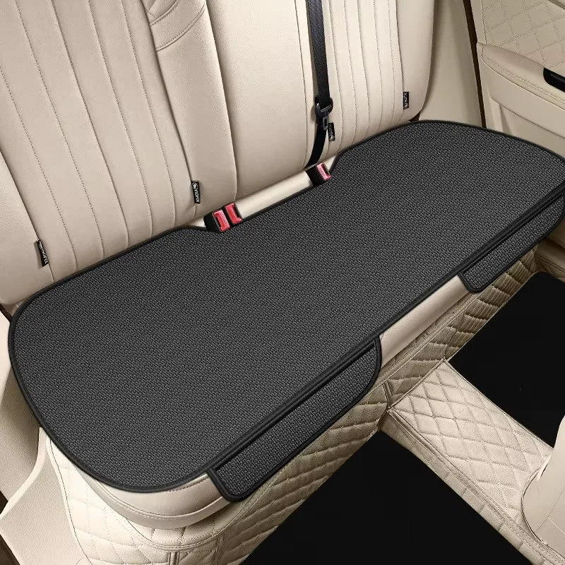 Universal Breathable Car Seat Cushion Non-slip Wear-resistant Rear Seat Cushion Solid Color Ice Silk Auto Protector Mat Pad