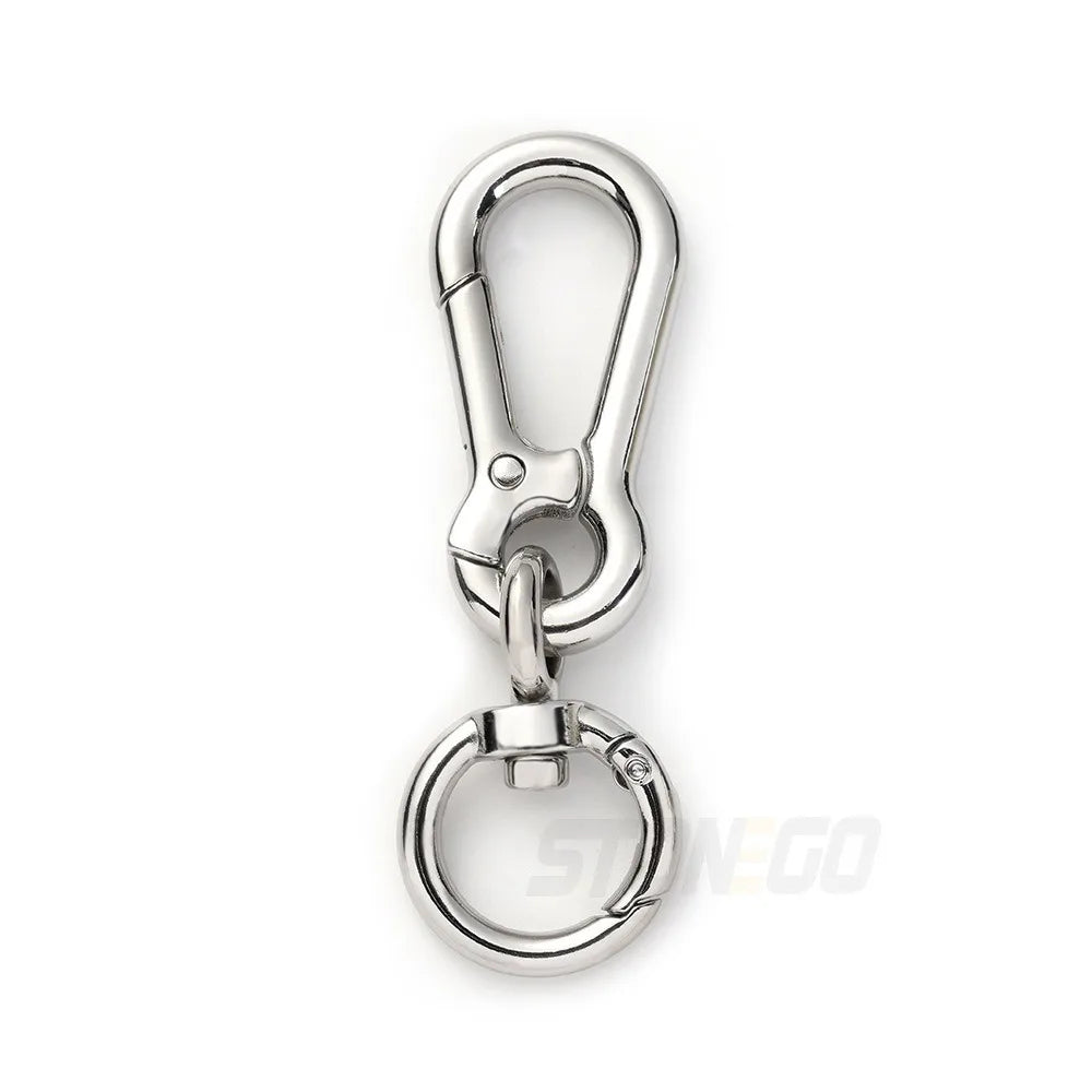 Carabiner Clip Keyring Zinc Alloy Keychain with Snap Hook Quick Release Key Rings Stonego Keychain