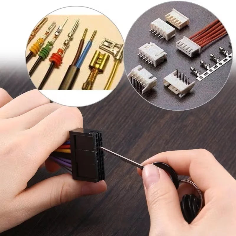 11pcs Car Plug Circuit Board Harness Terminal Disassembly Tool, Car Electrical Wiring Crimping Pin Extraction Kit