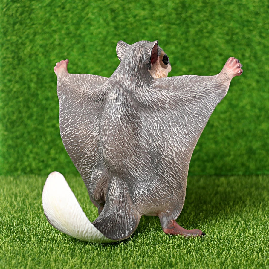 Realistic Sugar Glider Flying Squirrel Forest Animals Model Figures Wild Life Figurine Collection Fun Educational Marsupial Toy