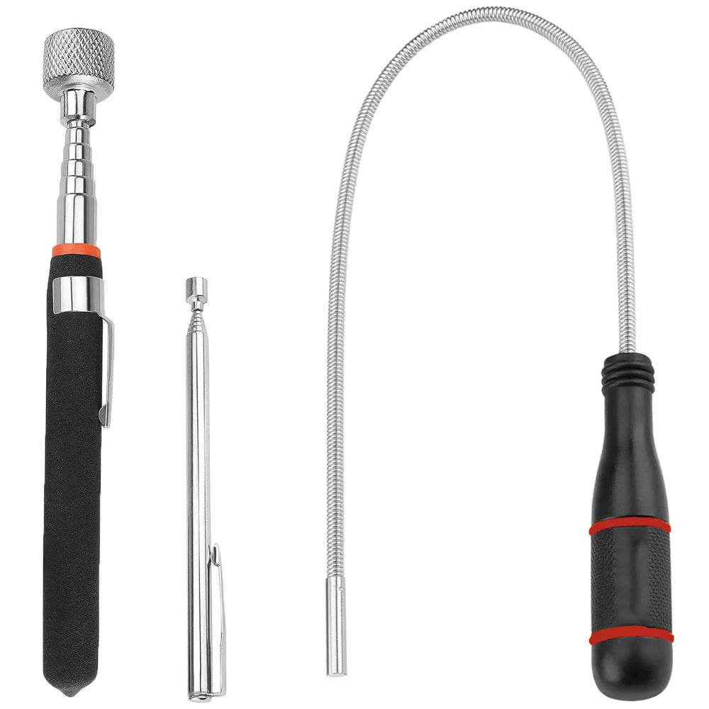 Hot Telescoping Magnetic Pickup Tool Magnetic Parts Trays Magnet Flexible Spring Stick Car Accessories Automotive Tools For BMW