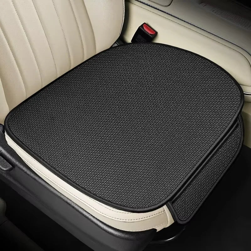 Universal Breathable Car Seat Cushion Non-slip Wear-resistant Rear Seat Cushion Solid Color Ice Silk Auto Protector Mat Pad