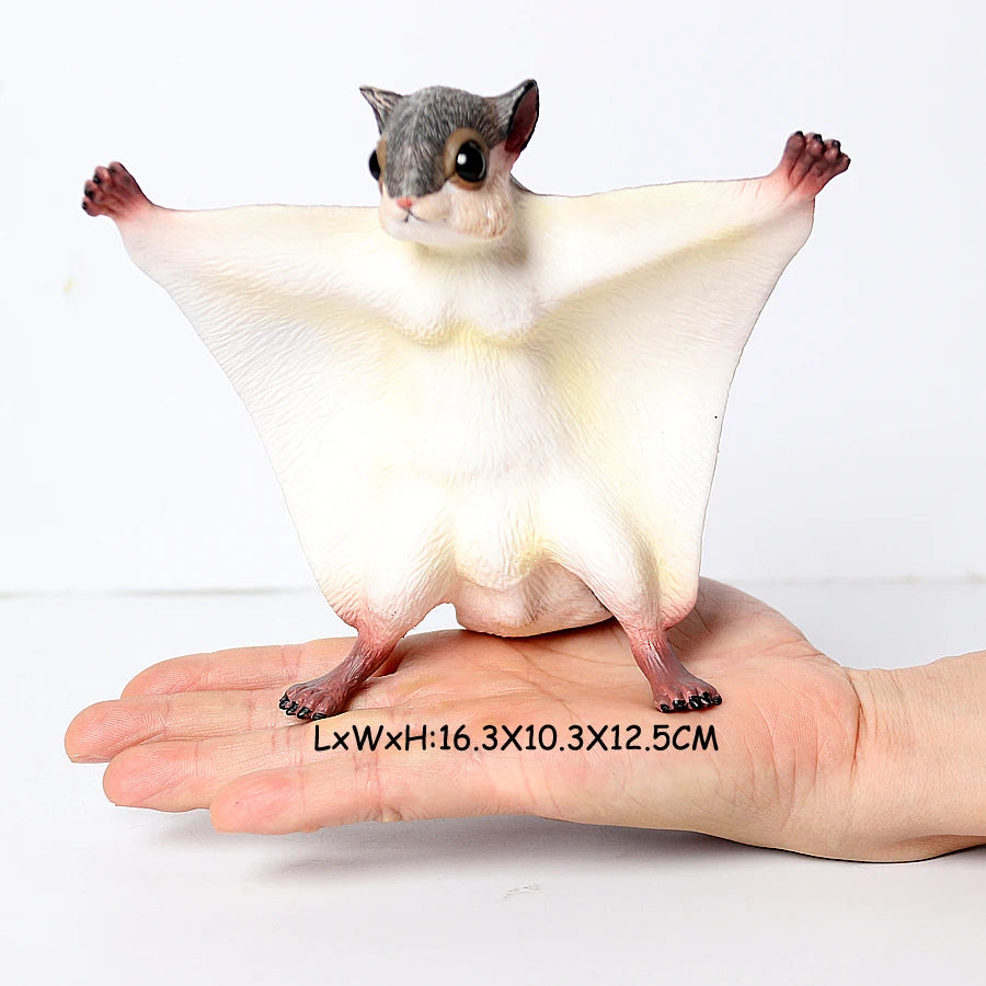 Realistic Sugar Glider Flying Squirrel Forest Animals Model Figures Wild Life Figurine Collection Fun Educational Marsupial Toy