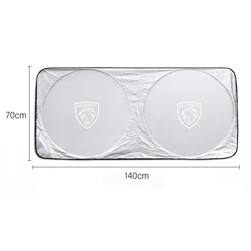 Car Front Windshield Sun Shade Visor UV Protection Shield For Peugeot 5008 508 408 4008 308 3008 208 2008 Landtrek Rifter e-Expe