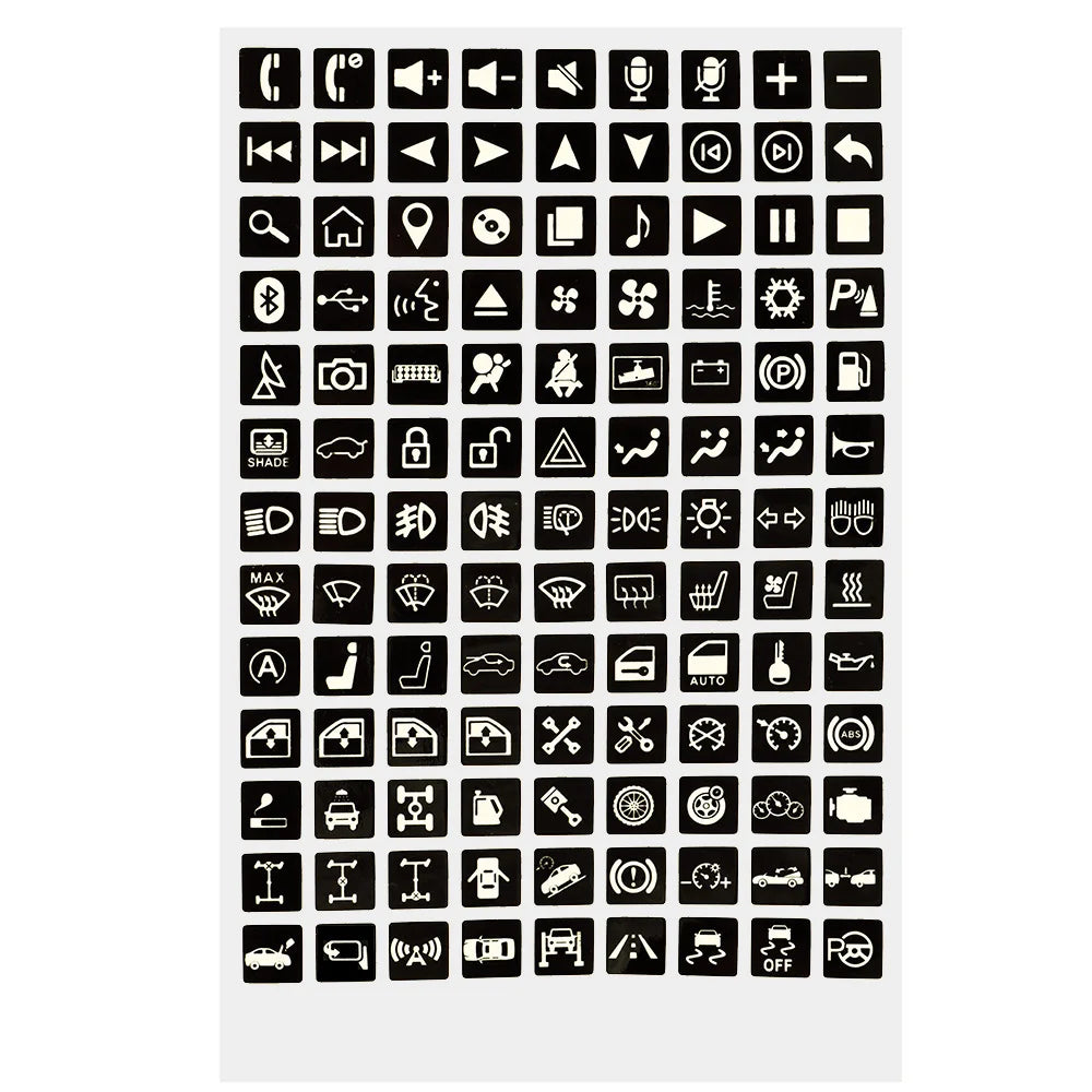 Luminous Car Sticker Instrument Panel Buttons Stickers PVC Truck Decoration Rocker Switch Label Circuit Decal