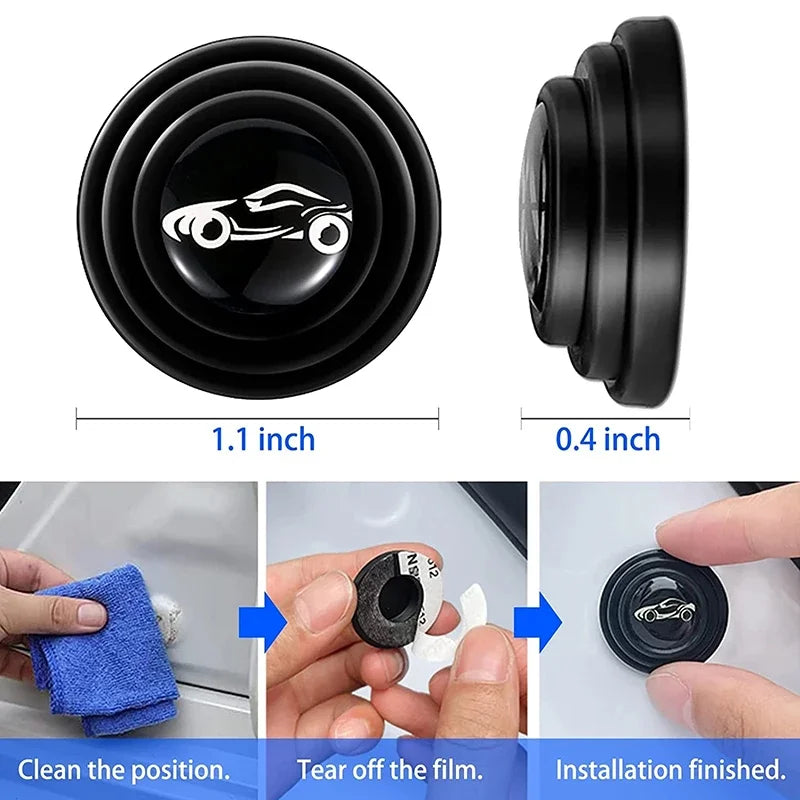20pcs Car Door Silicone Anti Shock Pad Universal Trunk Sound Insulation Thickening Cushion Stickers Scratch Gaskets