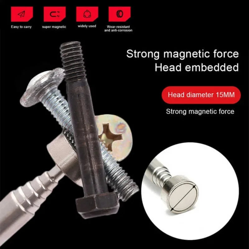 1/3/5PCS Telescopic Magnetic Pickup Tool with LED Light Extendable Metal Magnet Stick for Auto Repair and Metal Parts Retrieval