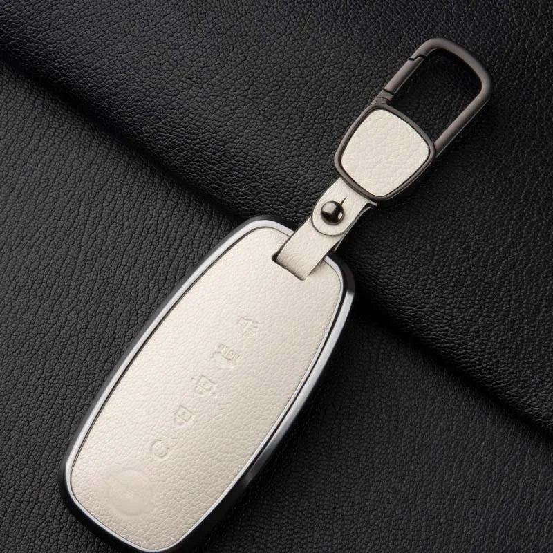 Sheepskin Key Case Cover,for Nissan Leaf Juke Micra Qashqai J11 X-Trail T32/33 Tiida Pathfinder Versa Note Patrol Metal Sheepski
