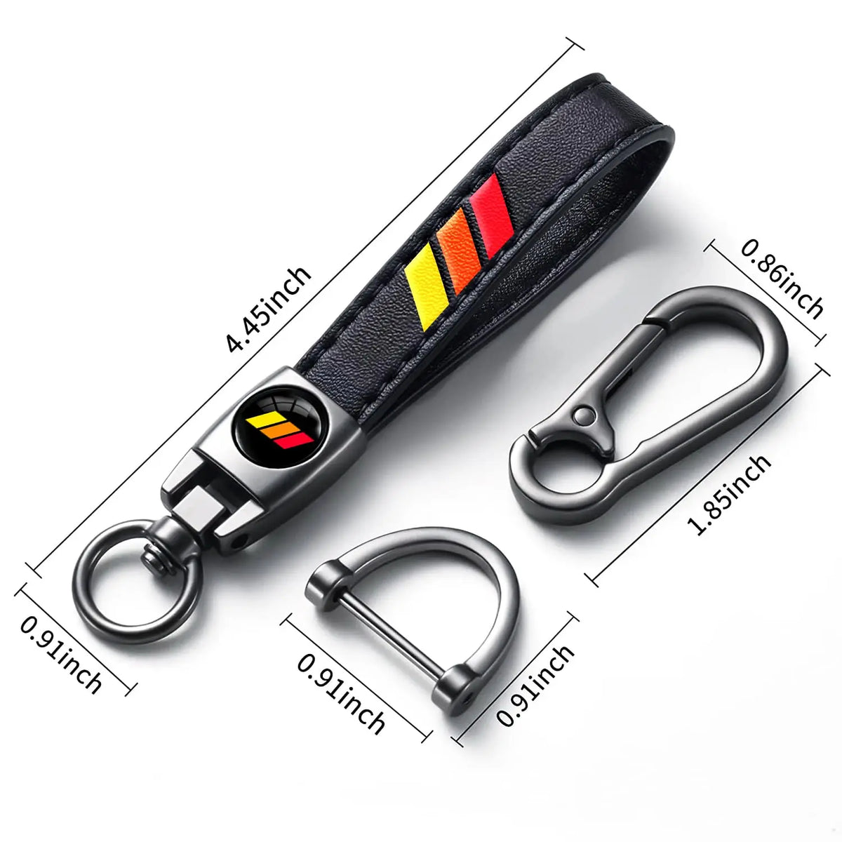 5Pcs Leather Keychain for Toyota Tacoma 4Runner Tundra TRD Camry Rav4 Metal Key Chain With Tire Valve Stem Caps Car Accessories