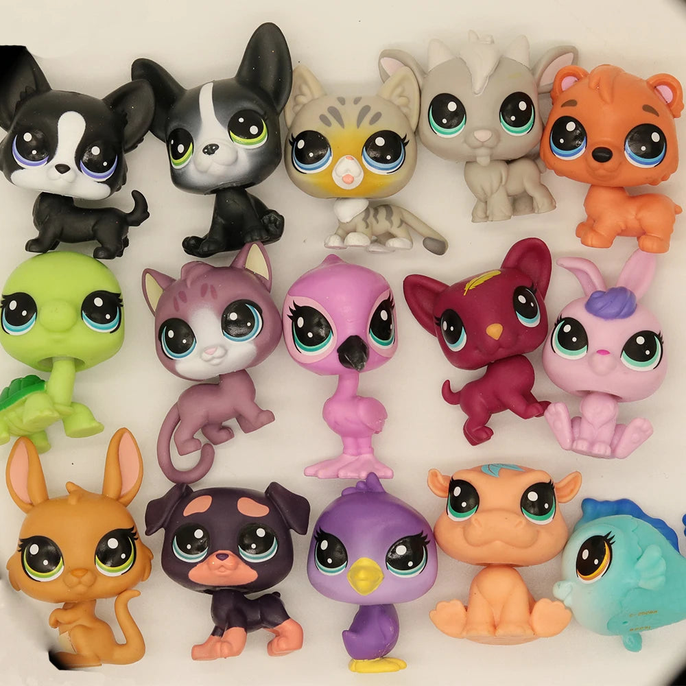 Buy 5 Get 2 Gifts 4-5 cm Loose Old Pet Shop Toys Cat Puppy Kitten Figure Mini Toy Figures Classic Little Pet Toys
