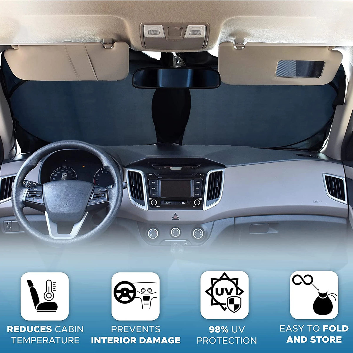 For BMW X1 2023 2024 2025 2026 Car Windshield Sunshade Cover Front Window Sun Shade Visor UV Protection Accessories