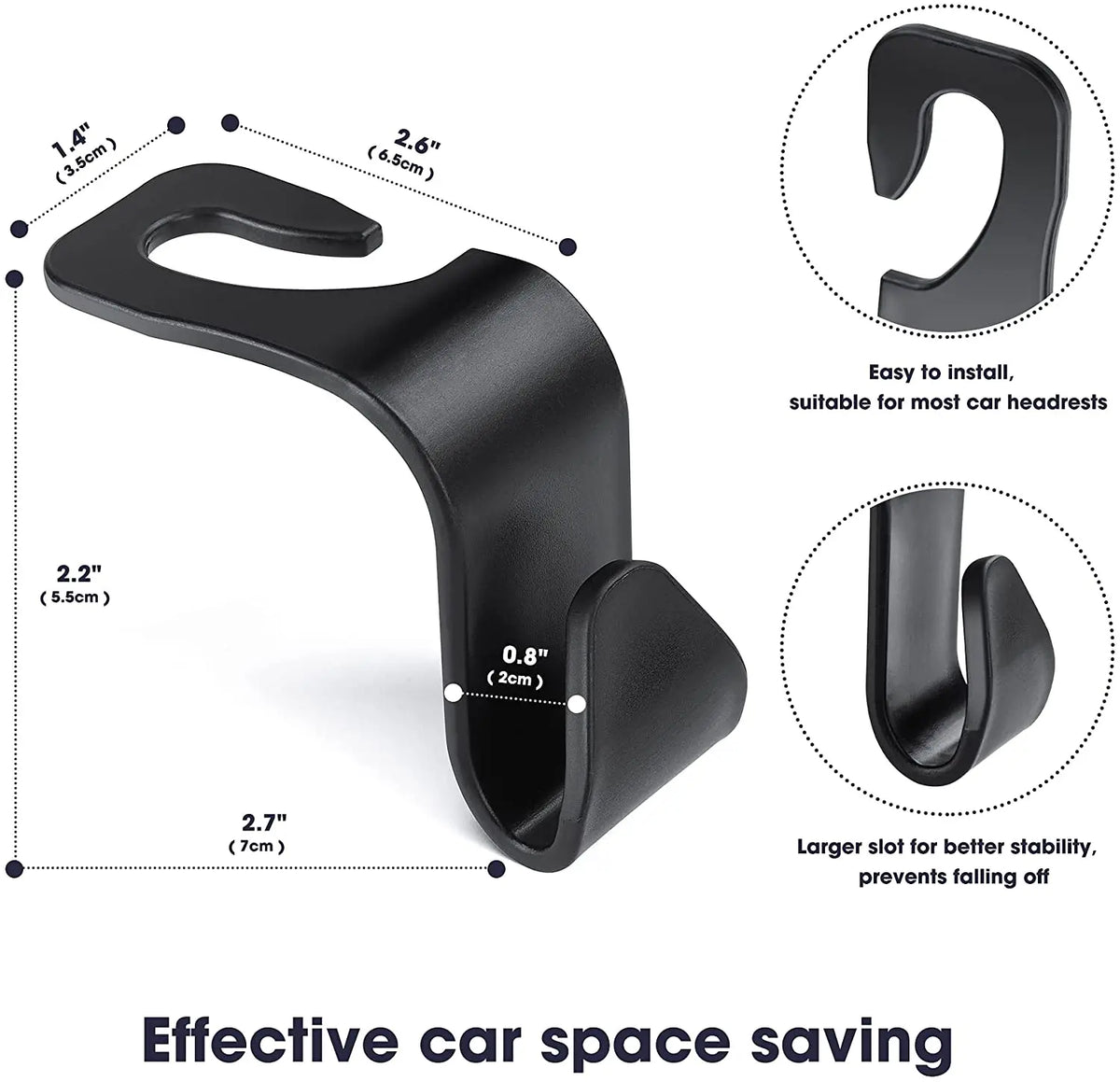 1/4Pcs Car Headrest Hooks Hanger for Bags Seat Back Organizer Holder Clips Auto Fastener Hooks Car Storage Interior Accessories