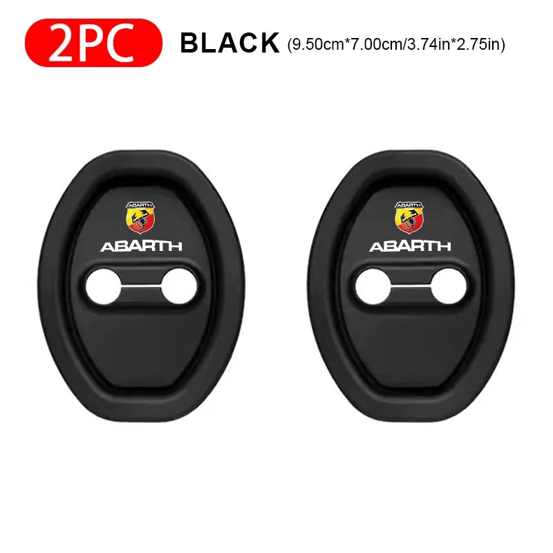 2/4pc Mute Damping Cushion Silicone Car Door Lock Buckle Cover FIAT 500 Ducato Panda Grande Punto Tipo Abarth Pulse 500L 600