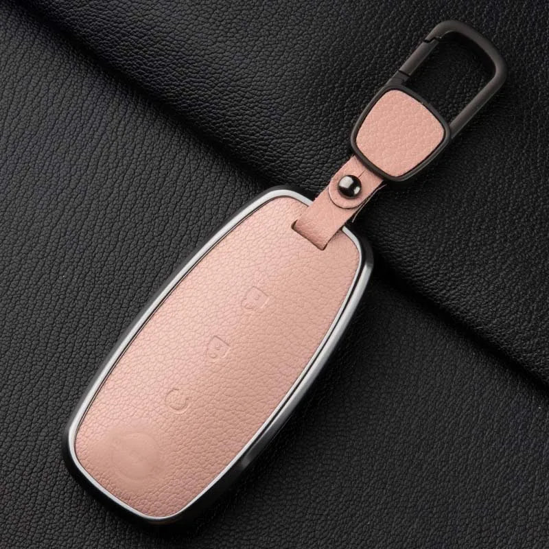 Sheepskin Key Case Cover,for Nissan Leaf Juke Micra Qashqai J11 X-Trail T32/33 Tiida Pathfinder Versa Note Patrol Metal Sheepski