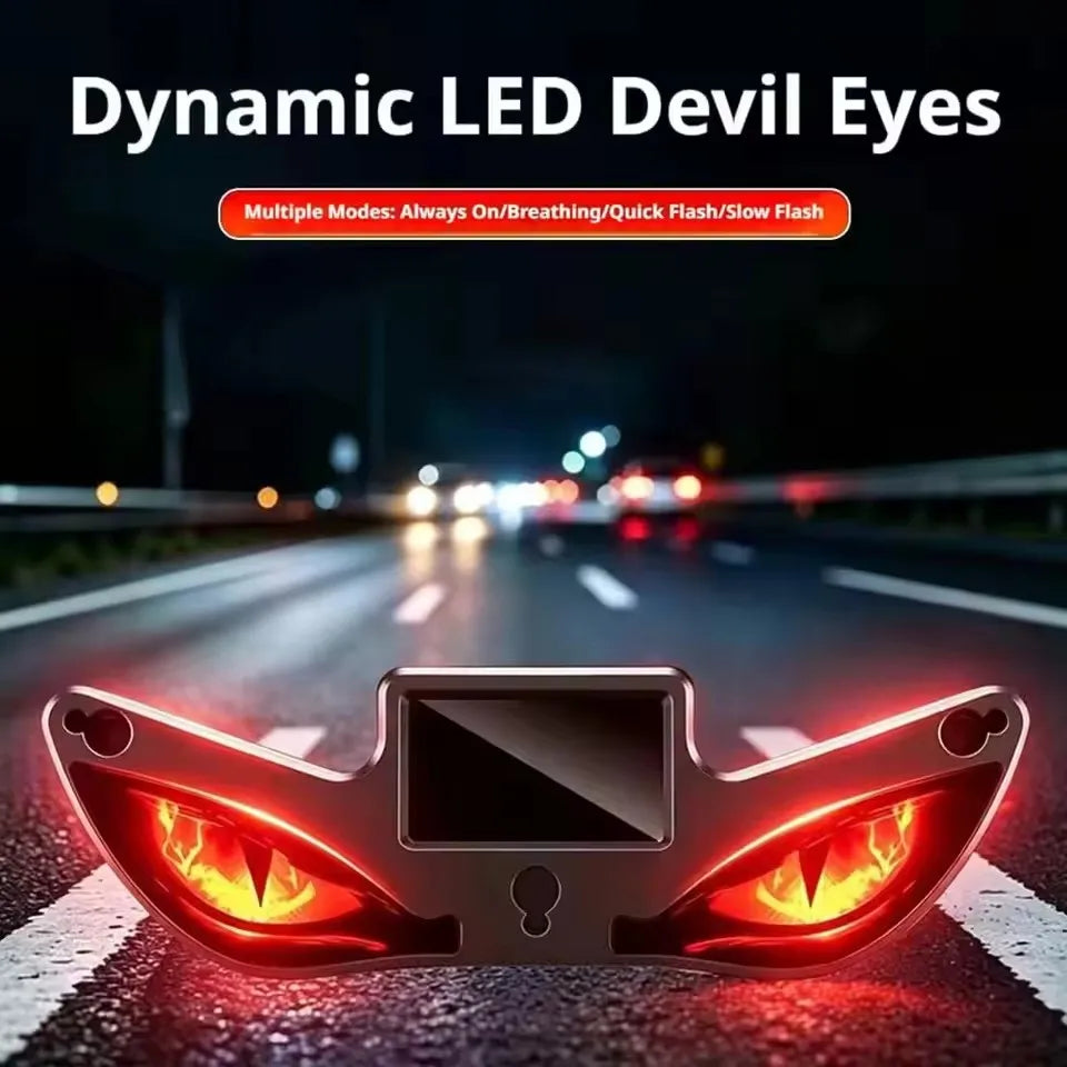 Animated Devil Eyes LED Car Light Smart Dynamic Eye Display Windshield Decorative Light For Vehicle Interior Car Accessories