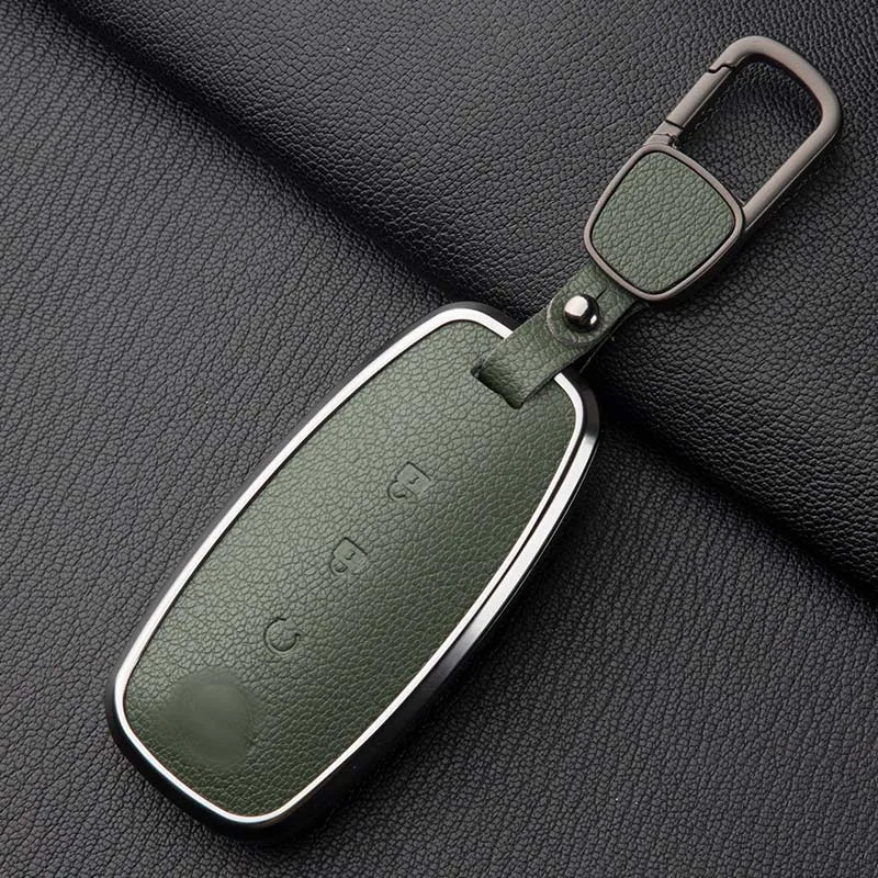 Sheepskin Key Case Cover,for Nissan Leaf Juke Micra Qashqai J11 X-Trail T32/33 Tiida Pathfinder Versa Note Patrol Metal Sheepski