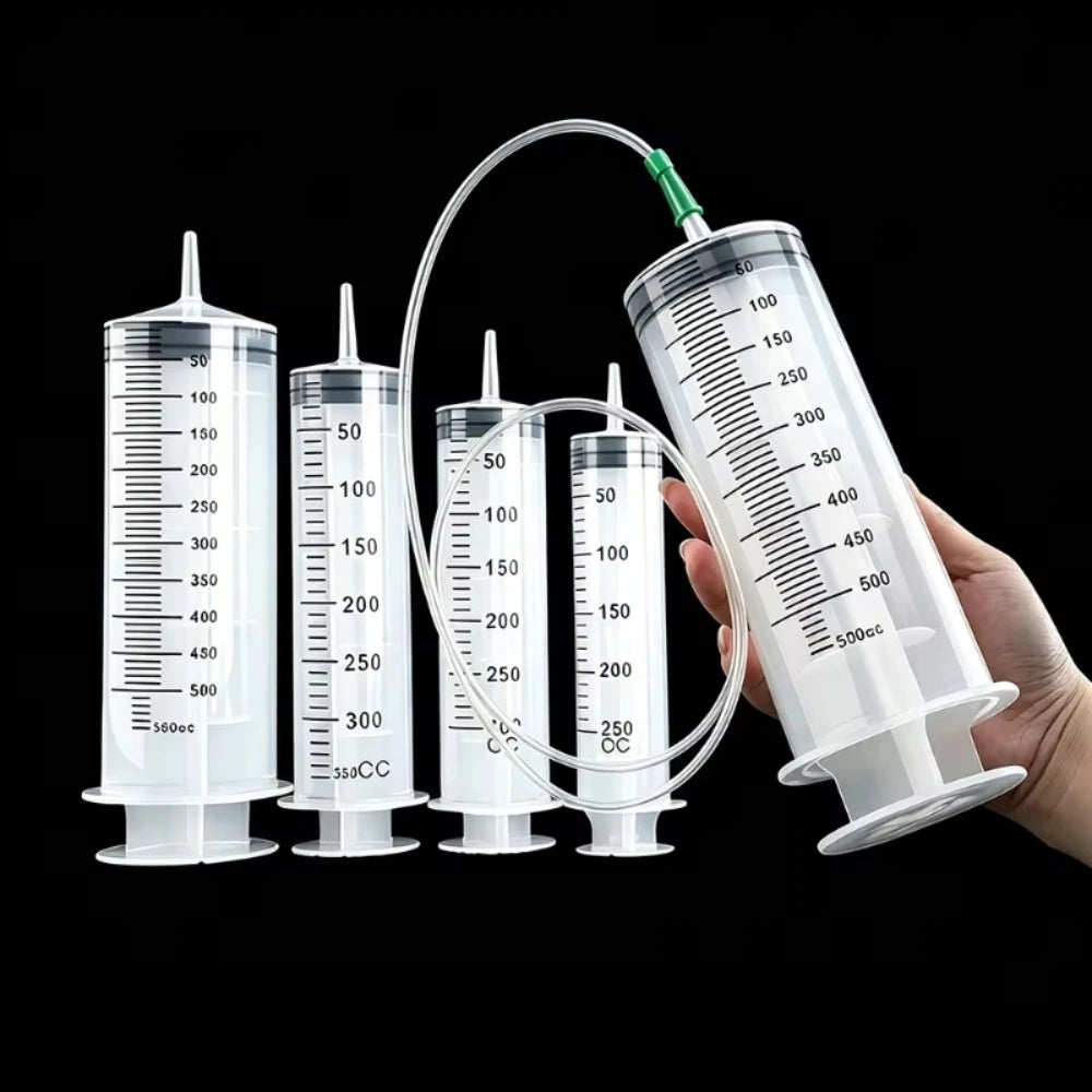 60Ml-500Ml Durable Large Capacity Syringe Car Oil Extractor Suitable for Laboratory Dispensing Glue Large Syringe Dispensing