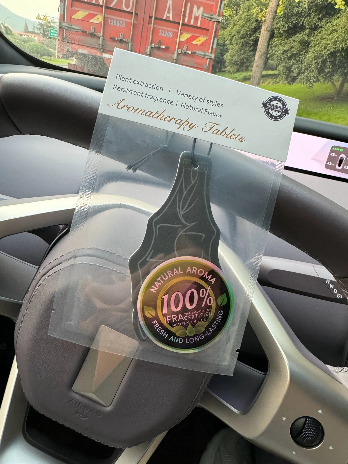 Hanging Bat “Sustainable Freshness” Long-Lasting Car Air Freshener - Aromatherapy Scented Paper Pendant, Suitable for Rearview Mirrors and Air Vents, In-Car Deodorizer, Long-Lasting Fragrance, Stress-Relieving Scent Acces