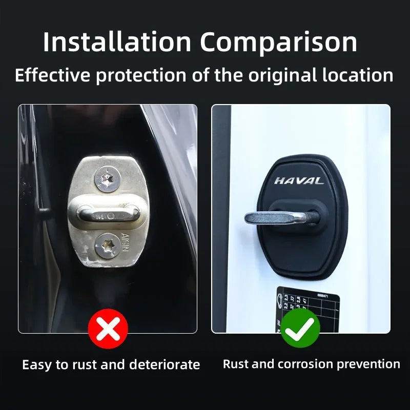 4PCS Car Door Closing Sound Deadener Damper Antirust Protective Covers For Haval H6 H9 Jolion H2 Car Accessories