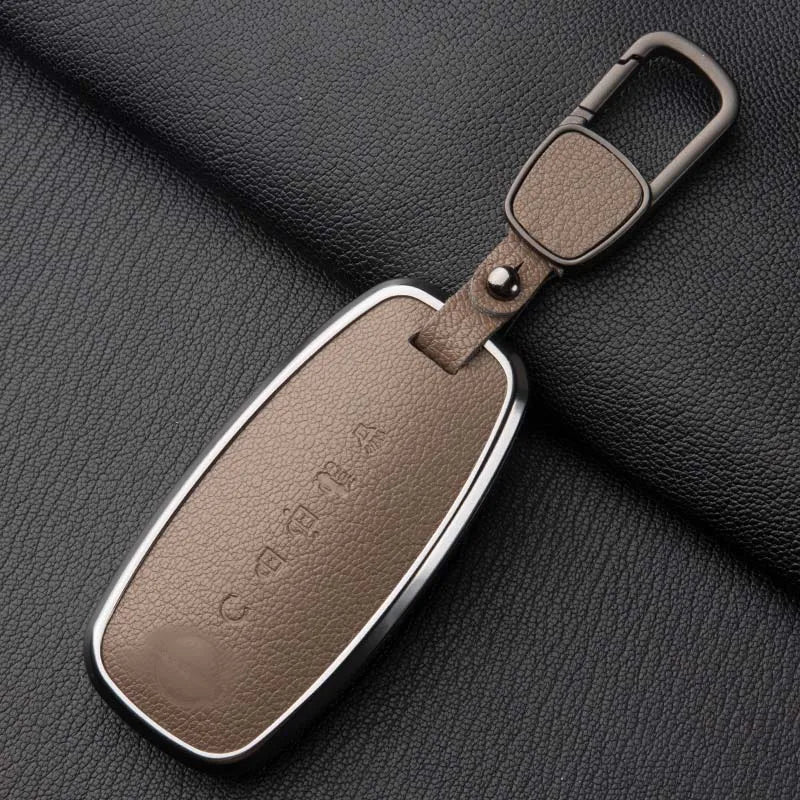Sheepskin Key Case Cover,for Nissan Leaf Juke Micra Qashqai J11 X-Trail T32/33 Tiida Pathfinder Versa Note Patrol Metal Sheepski
