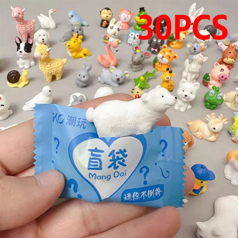 ,2026 Small Gift Mini Independent Packaging Blind Bag Surprise Kawaii Animal Model Toy Bear Pig Blind Box Birthday Party Favors