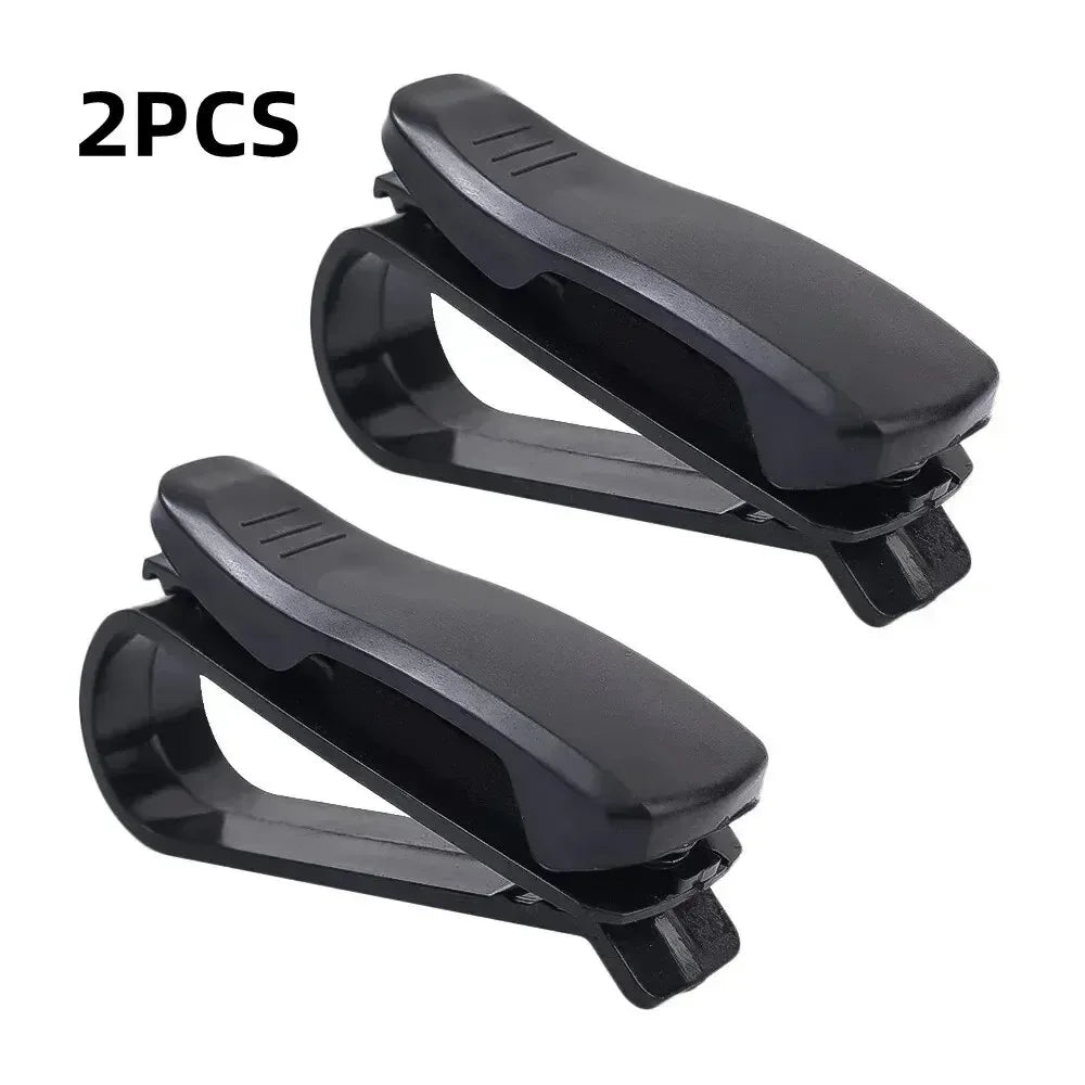 2PCS Universal Car Auto Sun Visor Glasses Box Sunglasses Clip Card Ticket Holder Fastener Pen Case Eyeglasses Clips Accessories