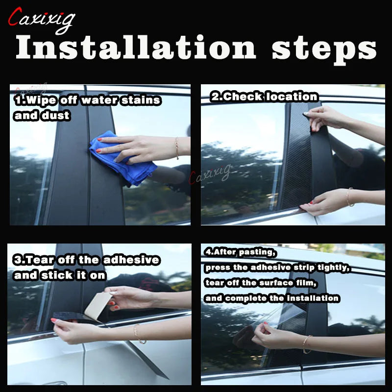Car Door Window Column BC Pillar Post Trim Sticker Cover for KIA Optima K5 Magentis Lotze 2011 2012 2013 2014 2015 Accessories