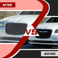 Front Rear Emblem Molding Trim For Chrysler 300 300C 2015-2023 Carbon Fiber Accessories