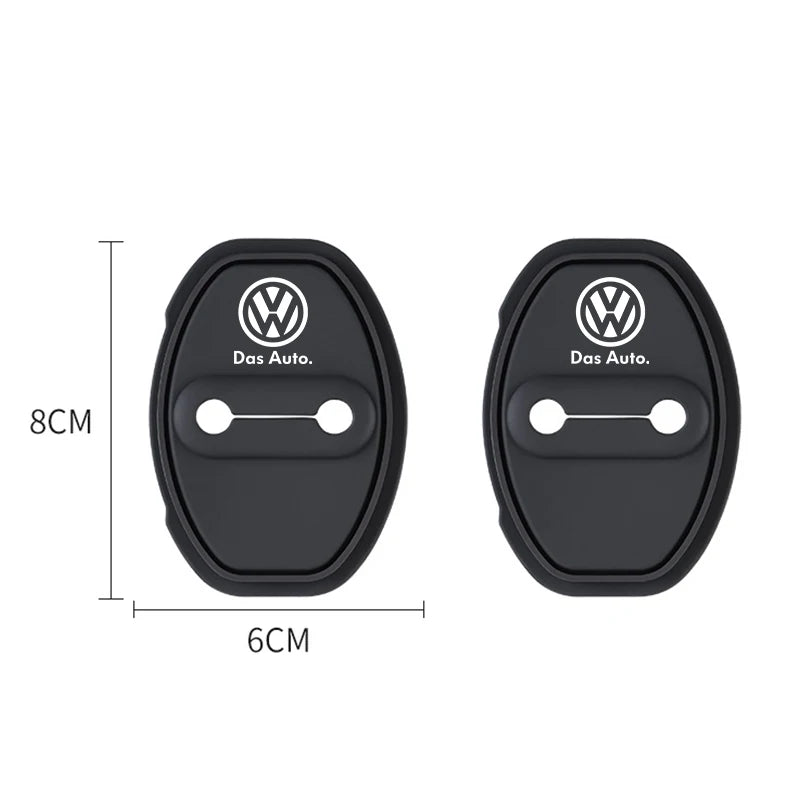 4pc Car Door Mute Damping Cushion Silicone Door Lock Buckle Door Protective Cover for VW Volkswagen Passat Rline Golf GTI Bora