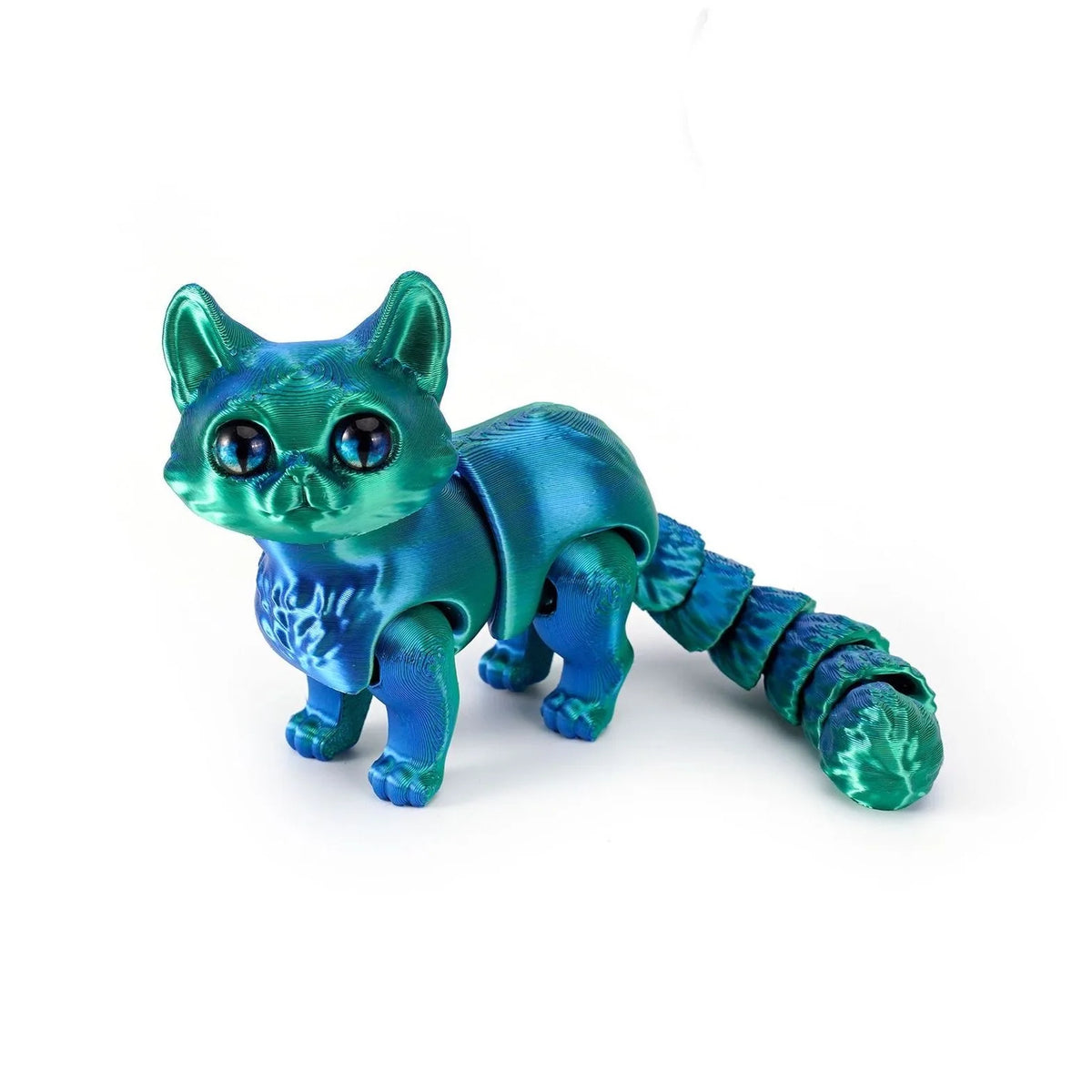 1/2/3/6pcs Colorful Candy Cat 3D Printed Movable Joint Simulation Mini Candy Cat Action Figures Desktop Ornament Birthday Gifts