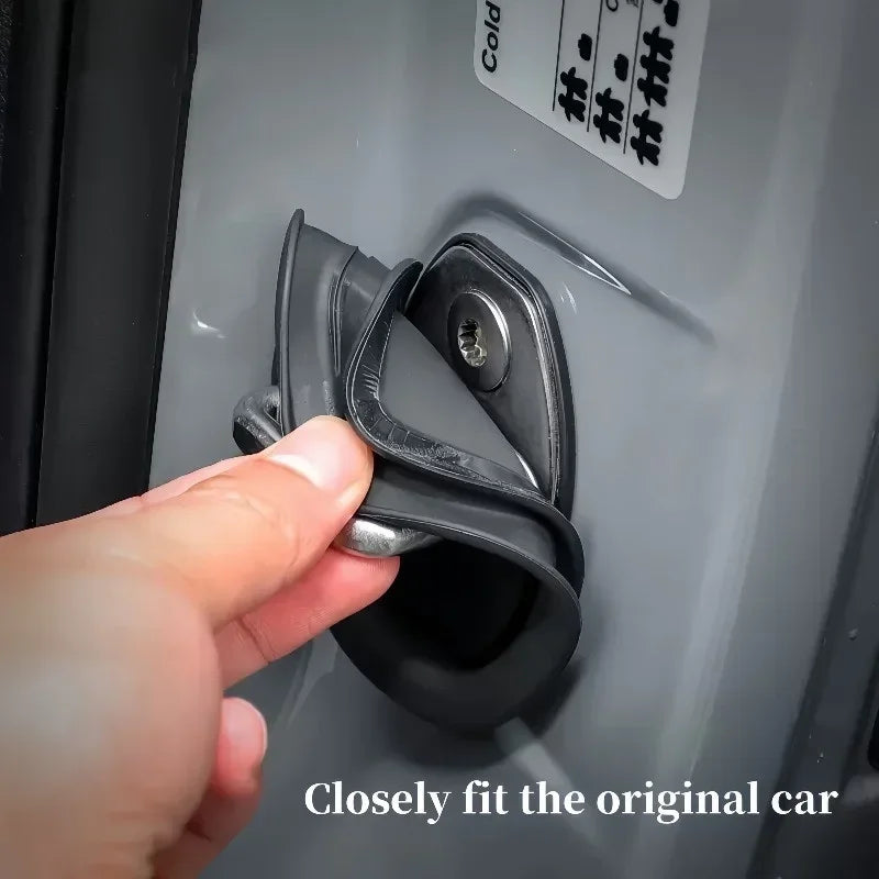 2/4pc Mute Damping Cushion Silicone Car Door Lock Buckle Cover FIAT 500 Ducato Panda Grande Punto Tipo Abarth Pulse 500L 600