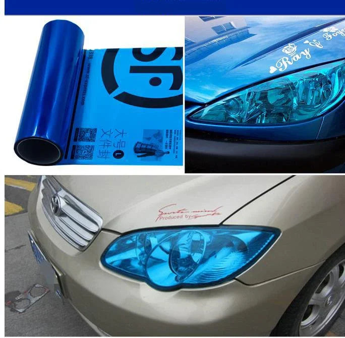 Gloss Transparent Light Black Smoke PVC Film Tint 30 X60cm Auto Car Light Headlight Taillight Tint Vinyl Film Sticker Wrap Cover