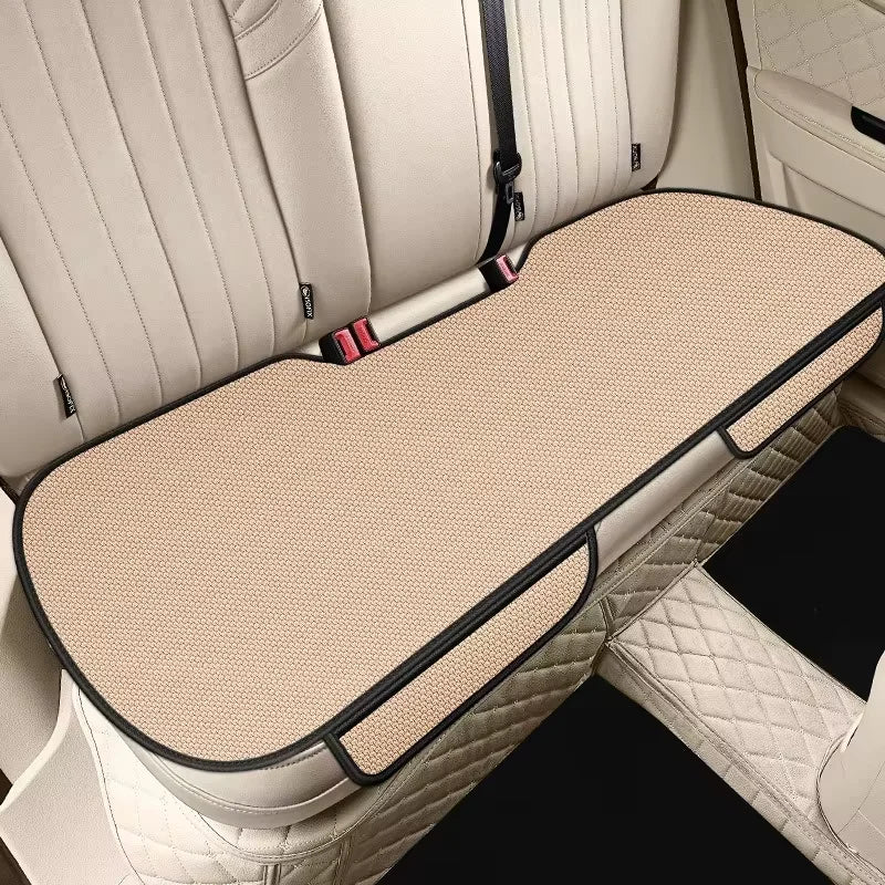 Universal Breathable Car Seat Cushion Non-slip Wear-resistant Rear Seat Cushion Solid Color Ice Silk Auto Protector Mat Pad