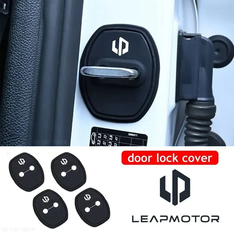 4PCS Silicone Door Lock Protector Cover For Leapmotor B10 C10 T03 Lafa 5 Car Exterior Accessories