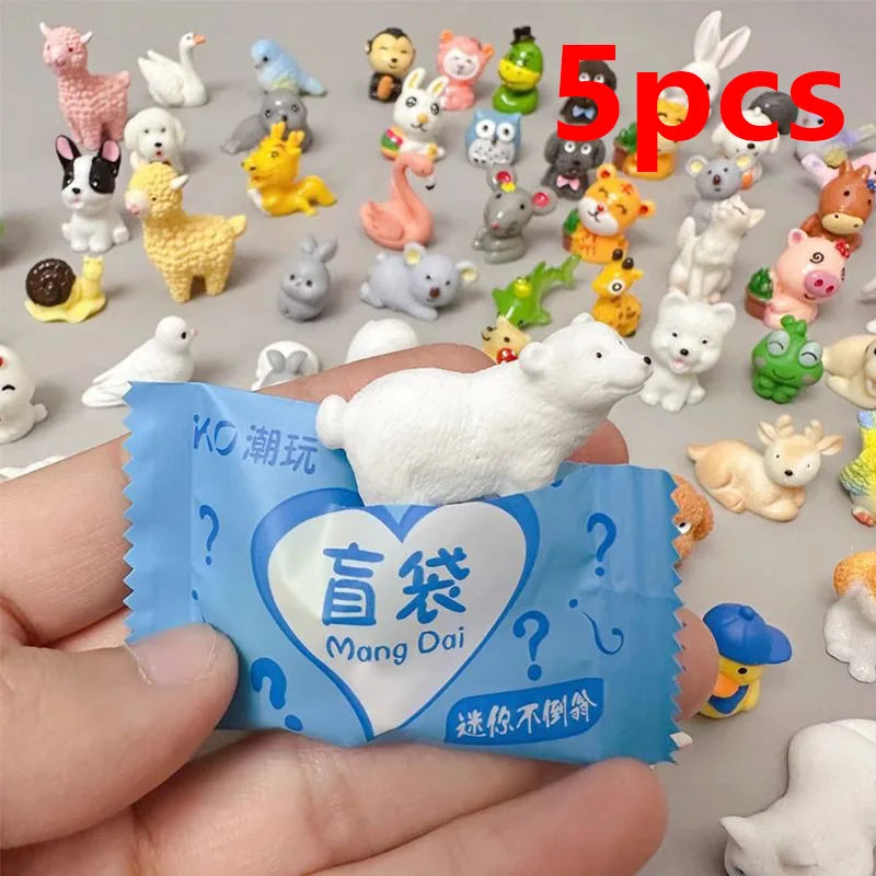 ,2026 Small Gift Mini Independent Packaging Blind Bag Surprise Kawaii Animal Model Toy Bear Pig Blind Box Birthday Party Favors