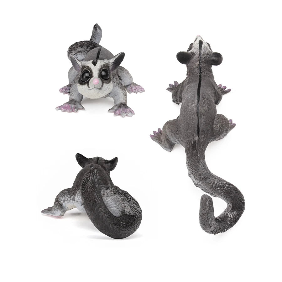 Realistic Sugar Glider Flying Squirrel Forest Animals Model Figures Wild Life Figurine Collection Fun Educational Marsupial Toy