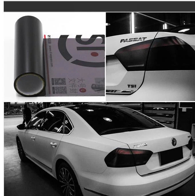 Gloss Transparent Light Black Smoke PVC Film Tint 30 X60cm Auto Car Light Headlight Taillight Tint Vinyl Film Sticker Wrap Cover