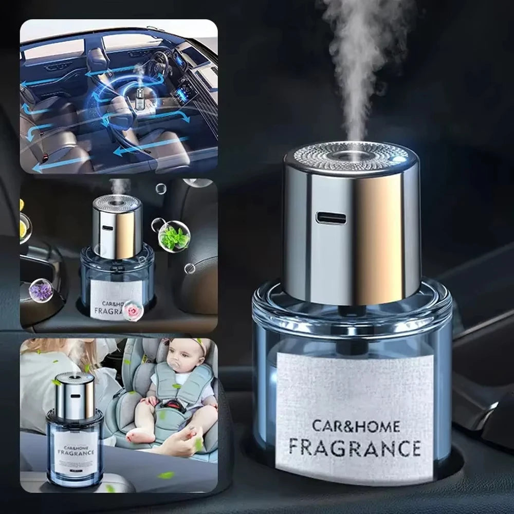Smart Car Nano Aromatherapy Sprayer，160ml Perfume Container，Auto On/OffBaby-Mom Friendly，Healthy Plant Extracts for Vehicle